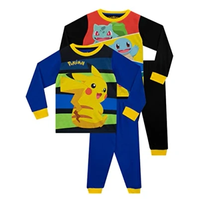 Image of Pokemon Boys Pyjamas 2 Pack Multicoloured 11 12 Years