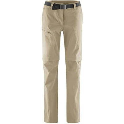 Image of Maier Sports Hose T zipp off, Women Functional Outdoor Zip Off Stretch Trousers, Brown (Teak 780), 38 UK (38 EU)