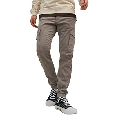 Image of JACK &amp; JONES Men&#039;s Jpstpaul Jjflake AKM Noos Cargo Trousers, Falcon, 30W / 34L