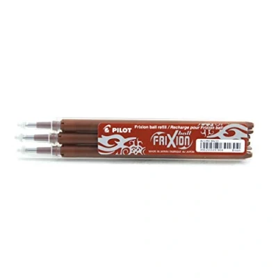 Image of Pilot Frixion Ball Erasable Rollerball Refill (Pack Of 3) Brown Ink 0.7mm Tip