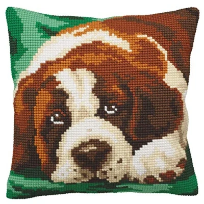 Image of Collection d&#039;Art Cross Stitch Cushion: Bernie