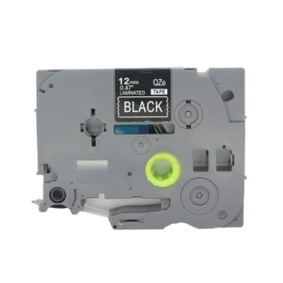 Image of BROVACS 1 Pack White on Black Laminated Label Tape Compatible for Brother P Touch Printer TZ 335 TZe 12mm 1/2&quot; OPA4335