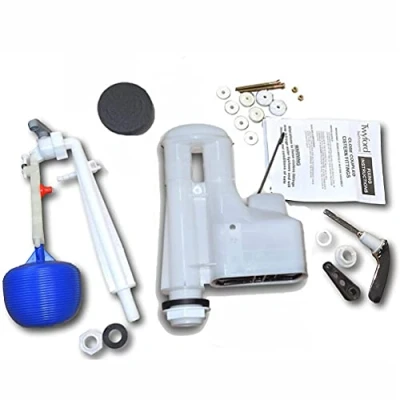 Image of Twyford Toilet Cistern Kit, Single Flush Syphon, Ball, Inlet Valve, Donut &amp; Lever