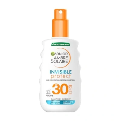 Image of Garnier Ambre Solaire Invisible Protect SPF30 Suncream Spray 150ml