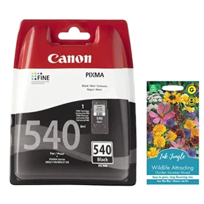 Image of Ink Jungle Canon PG540 Black Cartridge For PIXMA MG2250 Printer Flower Pack