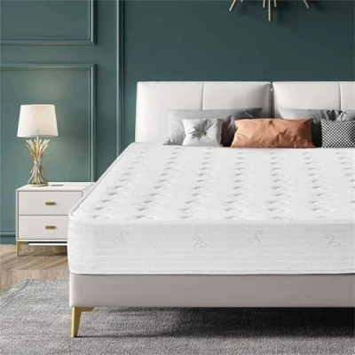 Image of Good Nite Small Double Mattress 8 Inch Pocket Sprung Memory Foam 4FT with Breathable and Luxurious Jersey Knitted Fabric Medium Firm Bed Fire Resistant 120x190cm