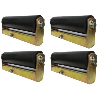Image of leisure MART 4 x Parallel side boat trailer brackets with rollers Pt no. LMX1477