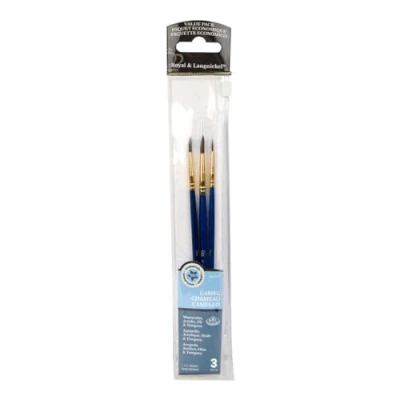 Image of Camel Hair brush pack Oil Watercolour Acrylic &amp; Tempera