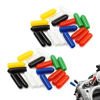 Image of 36 PCS RC Transmitter Switch Covers Colorful Rubber Anti Slipping Cap for Radiomaster TX16s Jumper T16 T18 FrSky X9D QX7 Flysky Spektrum DX8e NX8 Radiolink and Futaba