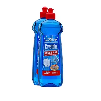 Image of Crystale Rinse Aid Streak Free Dish Cleaner 500ml (2 Bottles)