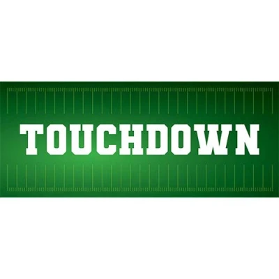 Image of PARTYRAMA.CO.UK Touchdown American Football PVC Party Sign Decoration 60cm x 25cm