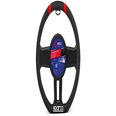 Image of SPARCO SPC1114RD Steering Wheel Cover, Black
