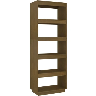 Image of vidaXL Book Cabinet/Room Divider Honey Brown 60x35x167 cm Solid Pinewood