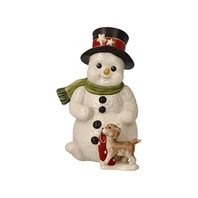 Image of Goebel Figurine Snowman My Faithful Friend Snowmen, Made of Stoneware, Height 12 cm, 66 704 39 1