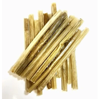 Image of Cigar Chews Thick 10&quot; x 25 Natural Rawhide Dog Treats Pressed Rolls