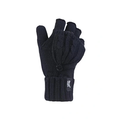 Image of HEAT HOLDERS Ladies Converter Heatweaver Thermal Winter Warm Mitt GLOVES TOG 2.3 (Black)
