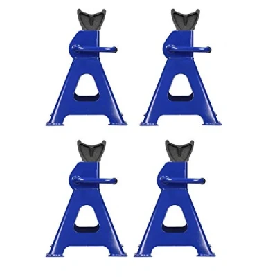 Image of Axle Stands Set Heavy Duty Steel3 Ton/Pair Vehicle Lifting Range 290 430mm Ratchet Adjustment (2Pair)