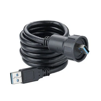 Image of CNLINKO USB 3.0 Type A Connector, Male Plug with 40 inches Cable, Outdoor Waterproof IP67, Data + Power, Industrial Standard