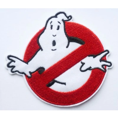 Image of 80s GHOSTBUSTERS LOGO Fancy Dress Iron Sew On Patch Tshirt Transfer Motif