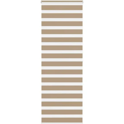 Image of vidaXL Zebra Blind Sand Brown 85x200 cm Fabric Width 80.9 Polyester