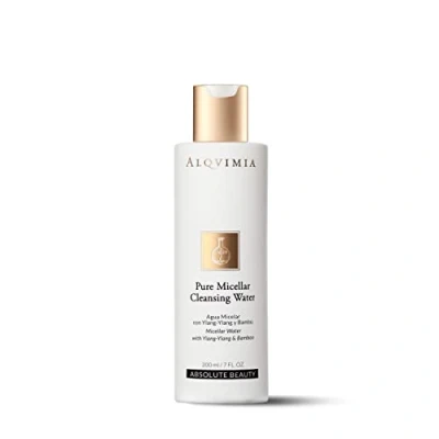 Image of Alqvimia Micellar Water with Ylang and Bamboo Makeup Remover, Face Cleanser Pollution Protector For Day Night Skin Care 200ml