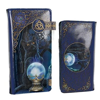 Image of Nemesis Now B4005K8 Witches Apprentice Lisa Parker Embossed Purse 19cm Purple, PU