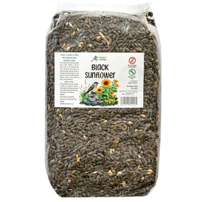 Image of Premium Wild Bird Food 5L Refill, (5L Bag, Black Sunflower)