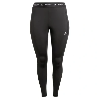 Image of adidas Performance Techfit Stash Pocket Fulllength PLUS SIZE Leggings, Women&#039;s, Size: 24 26, Black