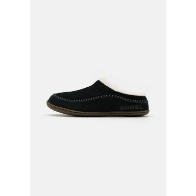 Image of Sorel Lanner Ridge Slippers, Men&#039;s, Size: 7, Black Suede