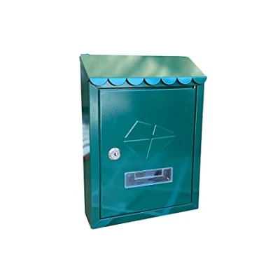 Image of kippen 10005BG Postbox Model Iron, Color Green, Dimensioni: 300x210x70 mm