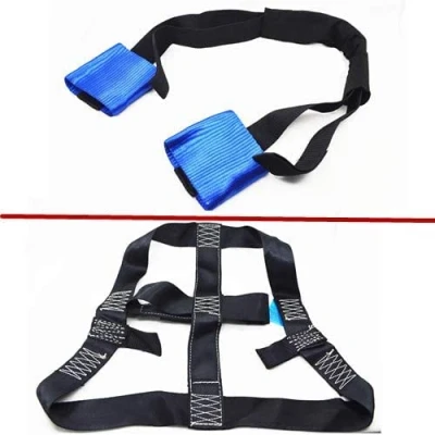 Image of Oldbones Universal Motorcycle Rear &amp; Front Wheel Transport Tie Down Strap Black+Blue