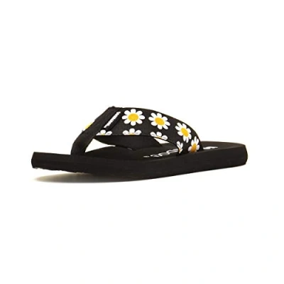 Image of Rocket Dog Women&#039;s Adios Flip Flops, Black Multi, 3 UK