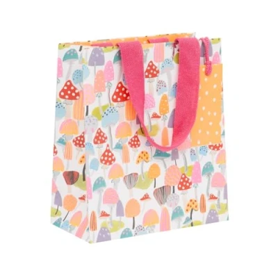 Image of Glick Medium Gift Bag, Shining Shrooms, 225 x 200 100 mm, Luxury Recyclable Bag for Birthdays &amp; Celebrations