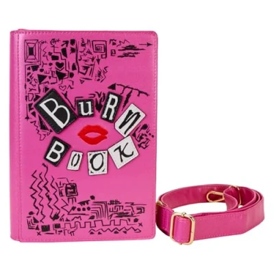 Image of Loungefly Mean Girls: Burn Book Crossbody Bag Amazon Exclusive Premium Vegan Leather Gift Idea Official Merchandise for Boys, Girls Men and Women Movies Fans