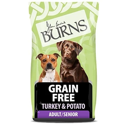 Image of Burns Pet Nutrition Hypoallergenic Complete Dry Dog Food Adult and Senior Grain Free Turkey Potato 12 kg
