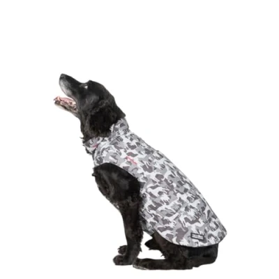 Image of Trespaws Printed Dog Rain Coat Fleece Lined with Harness Access Point Charly