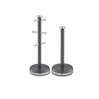 Image of Tower Belle Mug Tree and Towel Pole Set Grey