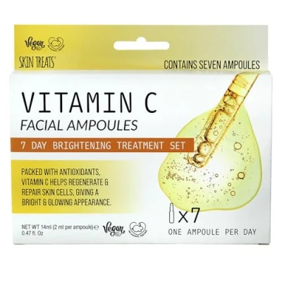 Image of Skin Treats Vitamin C Ampoules Serum, 7 Day Skincare Set, Antioxidant Serum for Face, x 2ml Ampoules, Vegan Friendly