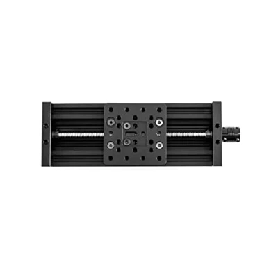Image of QWORK Screw Slide Table Linear Actuator Kit, 7 7/8 Inch 4080U Z axis Module for 3D Printer and DIY CNC Router Parts X Y Axis, 200mm Black