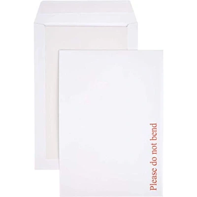 Image of A3Cubed® C4 (324 x 229 mm) Board Back Pocket Peel &amp; Seal Envelopes Printed (White, Pack of 25)