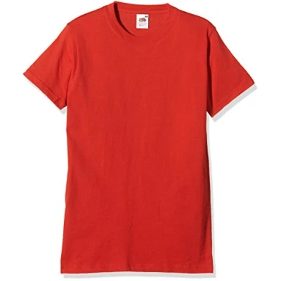 Image of Fruit of the Loom Men&#039;s Heavy T Shirt, Red, Medium