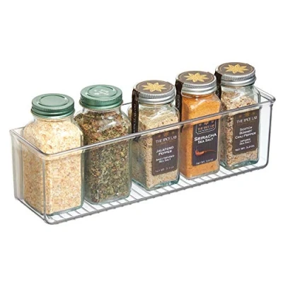 Image of iDesign 66110 4.75 lb Large Affixx Peel and Stick Adhesive Kitchen Organizer, Clear