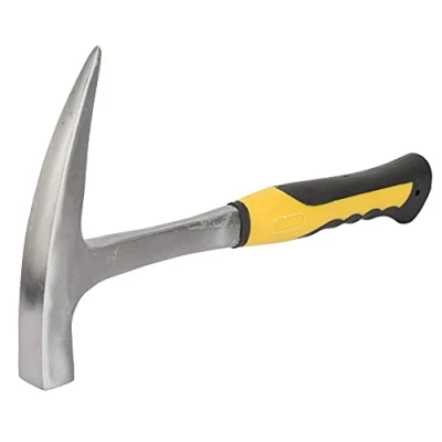 Image of Fafeicy Double Head Duckbill Hammer 28oz, High Carbon Steel Flat Geological Survey Brick Exploration Pointed Tip Mineral Geology with Rubber Handle (s)