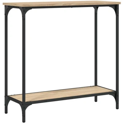 Image of vidaXL Console Table Sonoma Oak 75x30.5x75 cm Engineered Wood