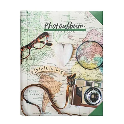 Image of Grupo Erik Vintage Travel Self Adhesive Photo Album 9x12 inches 24x32 cm 15 Double Sided Pages Hardcover Gifts Books For Memories Cute