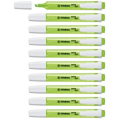 Image of Highlighter STABILO swing cool Pack of 10 Green