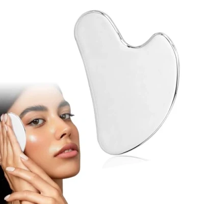 Image of Stainless Steel Gua Sha,Metal Sha,Terahertz Sha,Gua Sha Steel,Steel Sha,Stainless Tool,Lymphatic Drainage Massage for Legs,Back,Face,Neck,Muscle Relaxation