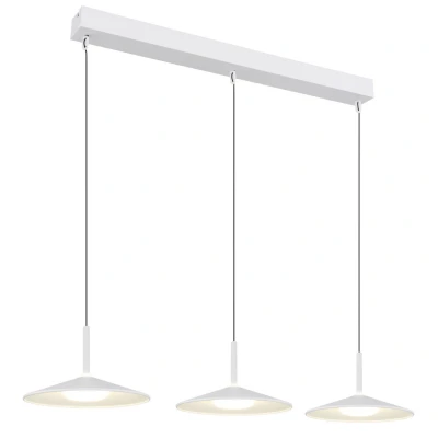 Image of Lampone Bar Pendant Ceiling Light White Matt 3x LED 4000K