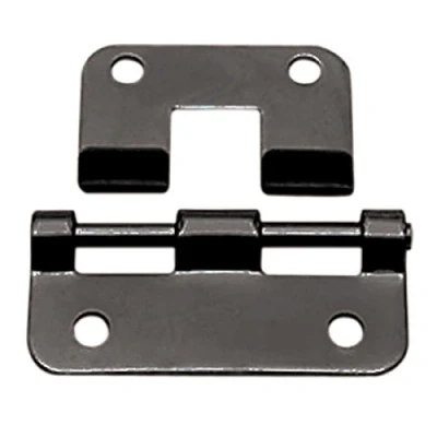 Image of 2 x black lift off hinges with fixing screws