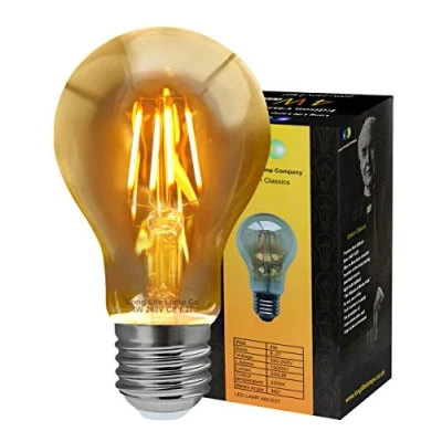 Image of Long Life Lamp Company Retro Vintage LED 4w Edison Style Filament Bulb Smoked Gold Glass A60 E27 Screw